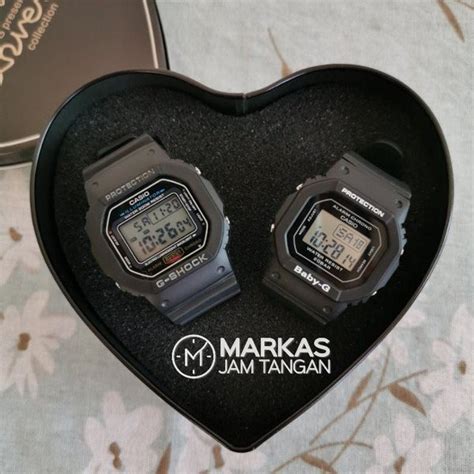 Jual Jam Tangan Couple Casio G Shock Dan Baby G DW5600 Digital Rubber