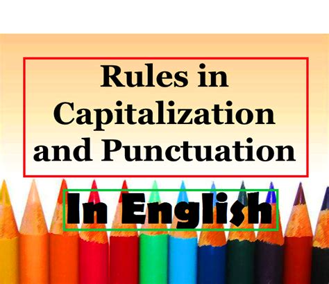 Punctuation And Capitalization Examples