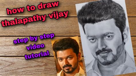 How To Draw Thalapathy Vijay Sketch Step By Step Video Tutorial Final