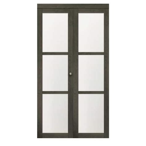 Tempered Frosted Glass Bifold Closet Door Dandk Organizer