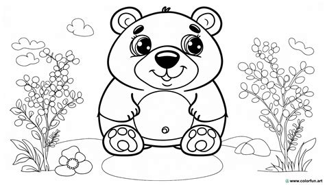 Coloriage D Un Ours Mignon T L Charger Ou Imprimer Gratuitement