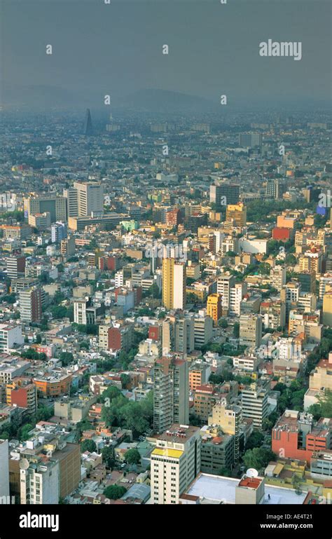 View From The Top Of Torre Mayor The Tallest Building In Mexico Stock