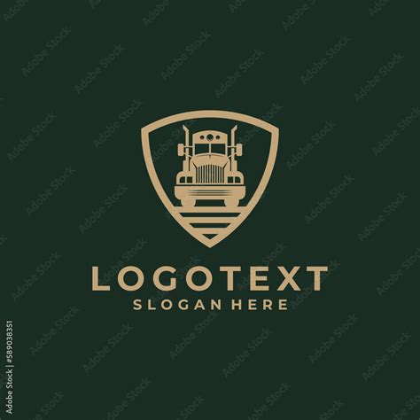 simple truck logo design luxury Stock Vector | Adobe Stock