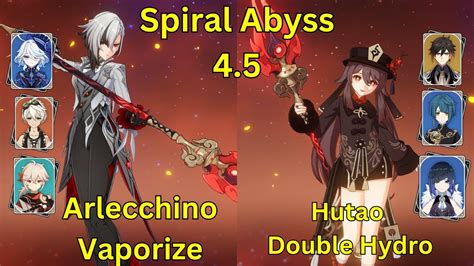 C Arlecchino Vaporize And C Hutao Double Hydro Genshin Impact Abyss