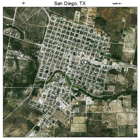 Aerial Photography Map of San Diego, TX Texas