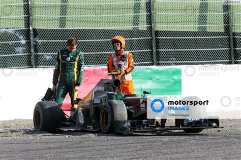 Vitaly Petrov RUS Caterham CT01 Crashed In The Second Practice