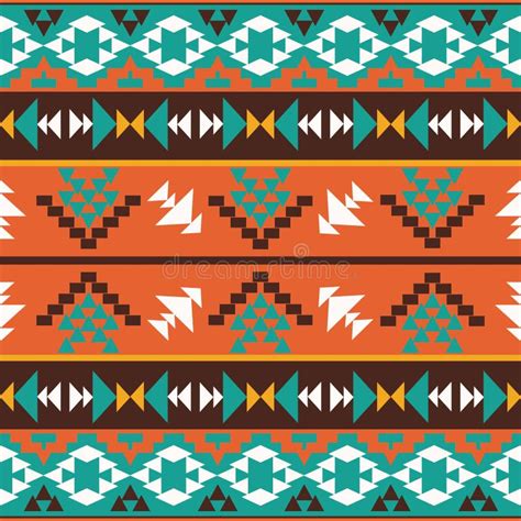 Seamless Colorful Aztec Pattern Stock Vector Illustration Of Artwork