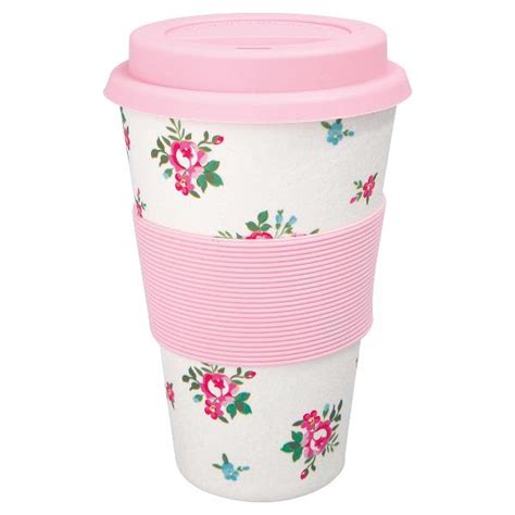 Pink Ditsy Print Travel Mug By Greengate Pinks Green