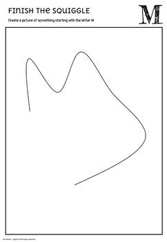 Mr Squiggle - Finish the Picture Creative Activity (26 Alphabetical ...