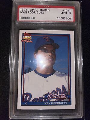 Topps Traded Ivan Rodriguez Rookie Baseball Card T Psa Mint