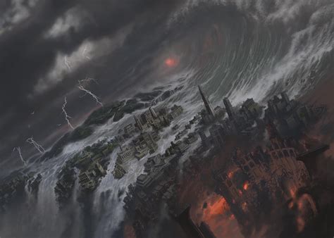 The Fall of Numenor, art by Alan Lee : r/lotr