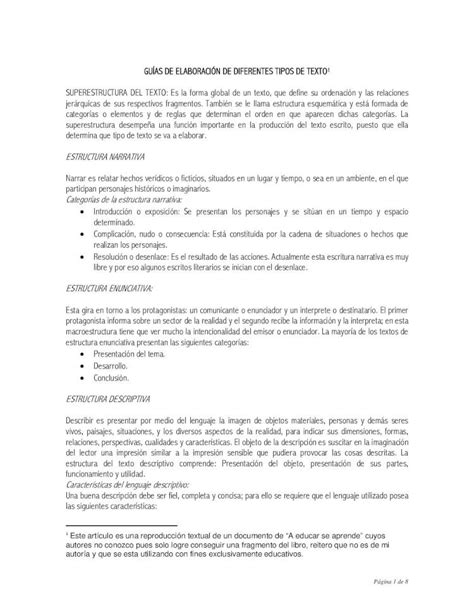 PDF Elaboracion De Tipos De Textos DOKUMEN TIPS