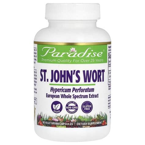 Paradise Herbs St Johns Wort 90 Vegetarian Capsules