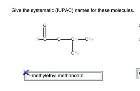 Solved Give The Systematic Iupac Names For These Molecules Chch3 Ch3