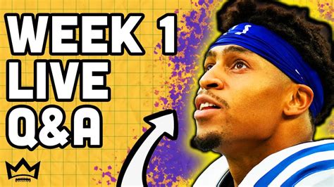 Live Week 1 Start Sit Fantasy Football Advice Qanda Youtube