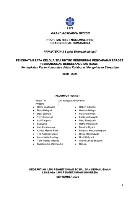 Pdf Penguatan Tata Kelola Sda Untuk Mendukung Pencapaian Target