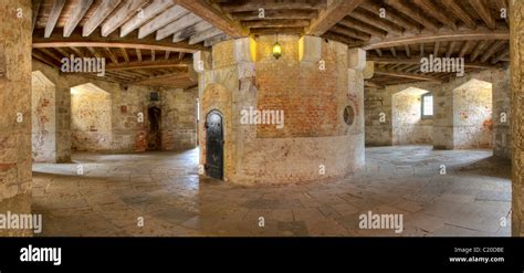 a wide view inside hurst castle.copy space.landscape format Stock Photo ...