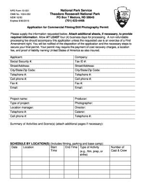 National Park Service Theodore Roosevelt National Park Nps Form Fill