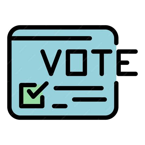 Icono De Lista Electoral Vector De Contorno Encuesta De Votación