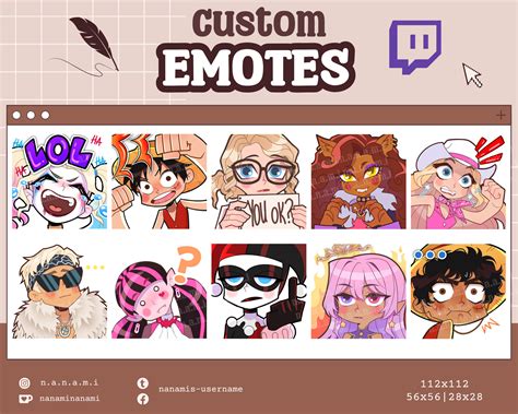 CUSTOM EMOTES Custom Emote/emote Set for Streaming, Messaging Twitch ...