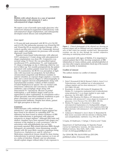 Pdf Blebitis With Scleral Abscess In A Case Of Operated