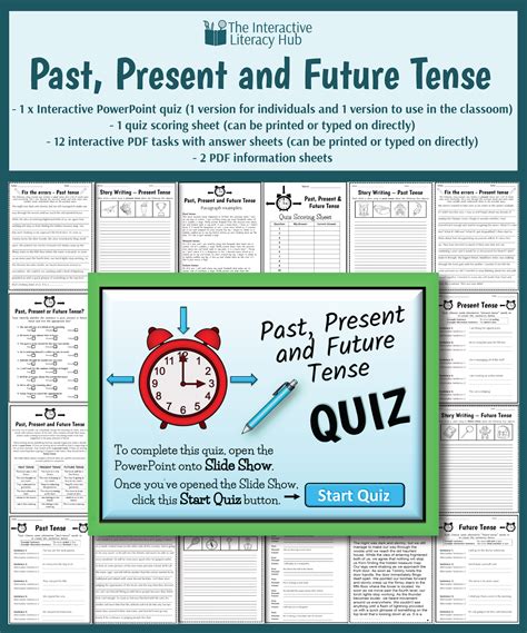 Past Present And Future Tense Verb Tense Worksheets And PowerPoint