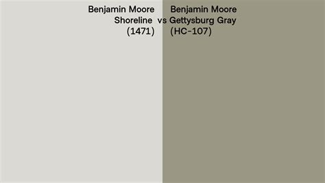 Benjamin Moore Shoreline Vs Gettysburg Gray Side By Side Comparison