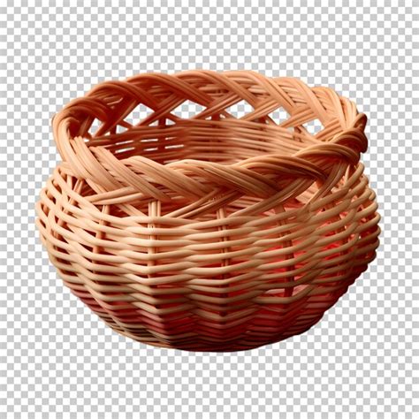 Cesta De Vime Png Isolada Em Fundo Transparente Psd Premium