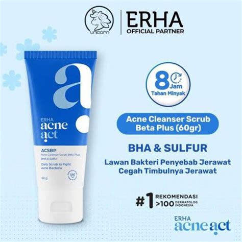 Jual ERHA ACNEACT ACSBP ACNE CLEANSER SCRUB BETA PLUS 60 Gr Shopee