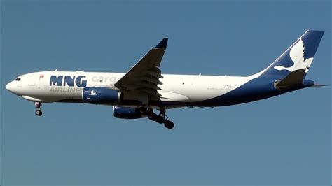 MNG Cargo Airlines Airbus A330 200F TC MCZ Landing At London Heathrow