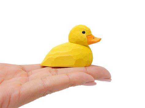 Native Wooden Creations Mini Wooden Duck Figurine Hand