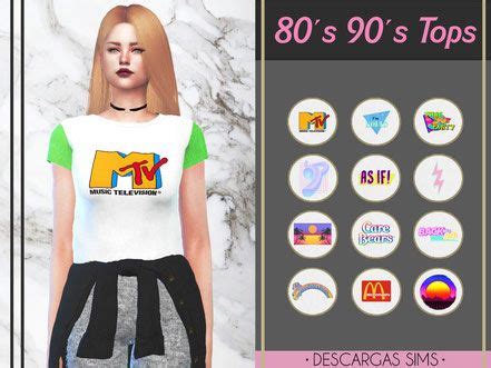 Tops Short Sleeves Página web de descargassims ts4cc Sims Sims 4