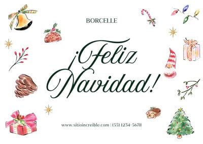 Plantillas de Tarjetas de Navidad Artísticas Canva