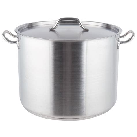 Qt Heavy Duty Stainless Steel Stock Pot With Cover