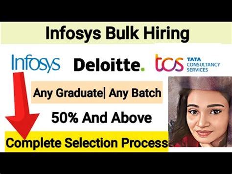 Infosys Bulk Latest Hiring Tcs Fresher Jobs Any Graduate Any Batch