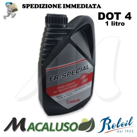 Olio Freni Roloil Fr Special Dot Sintetico Litro Auto Moto Scooter