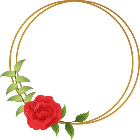 Red Rose Bouquet Vector Hd Png Images Circle Flower Frame With Vector