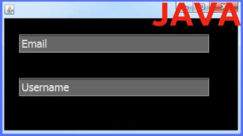 Java How To Add Placeholder Text To A Jtextfield In Java Using