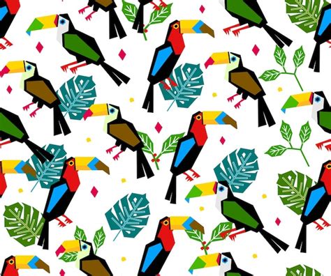 Premium Vector | Seamless toucan pattern