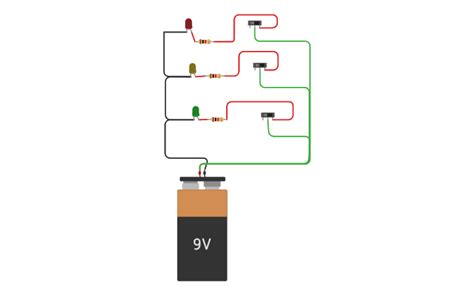 Circuit Design Parallel Circuit With 3 Leds And Three 3 Switches Seyara Tinkercad