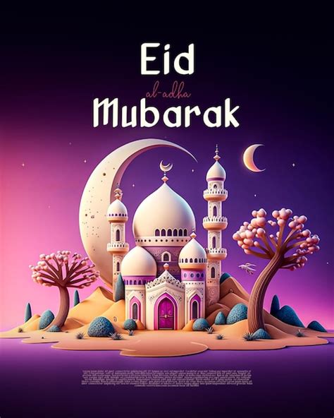 Saludos islámicos publicación en redes sociales eid al adha mubarak