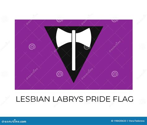 Lesbian Labrys Pride Rainbow Flags Symbol Of Lgbt Community Vector