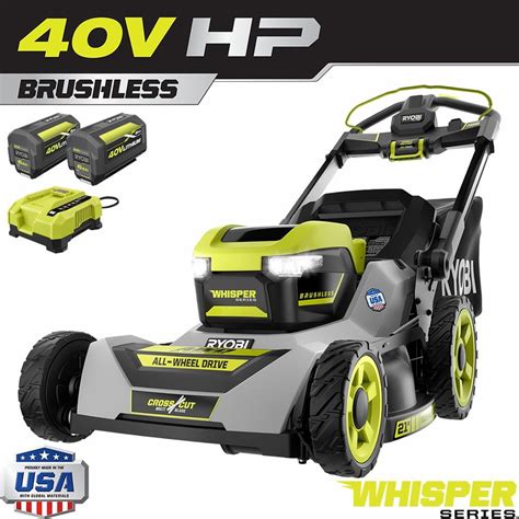 Ryobi 40v Hp Brushless Whisper Series 21 In Walk Behind Self Propelled