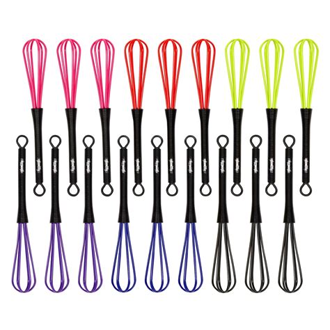 18 Pack Mini Silicone Whisks For Hair Dye With Clear Storage Container