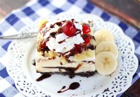 Banana Split Ice Cream Dessert