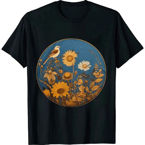 MAXPRESS Sunflower Shirts Fall Womens Graphic Tees Cottagecore Plant T