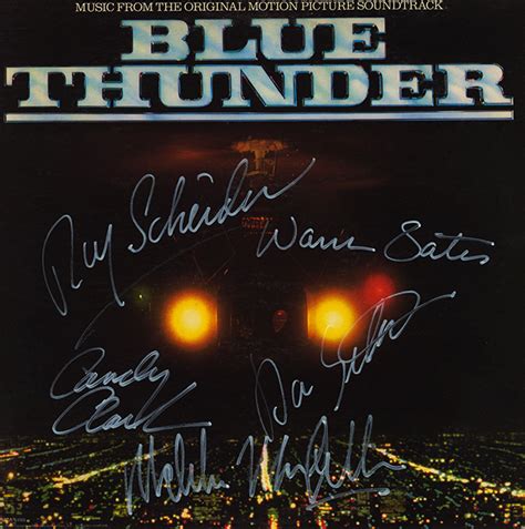 Blue Thunder Cast Signed Movie Soundtrack Album - Crossroad Collectibles