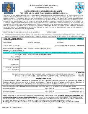 Fillable Online Supporting Information Form Sif Fax Email Print