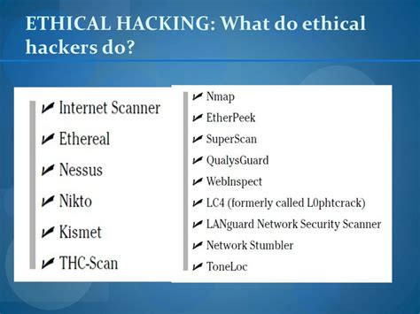 Ethical Hacking What Do Ethical