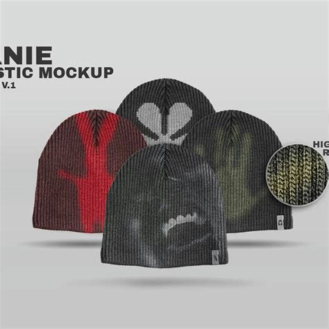 Knitted Beanie Mockup By Kn9pps